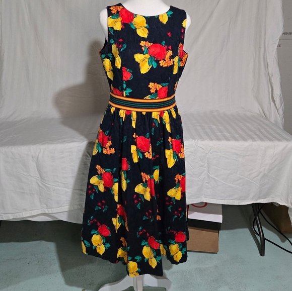 Eva Mendes for New York & Company Julianne Fruit Dress - Navy Size 4 - Picture 1 of 7